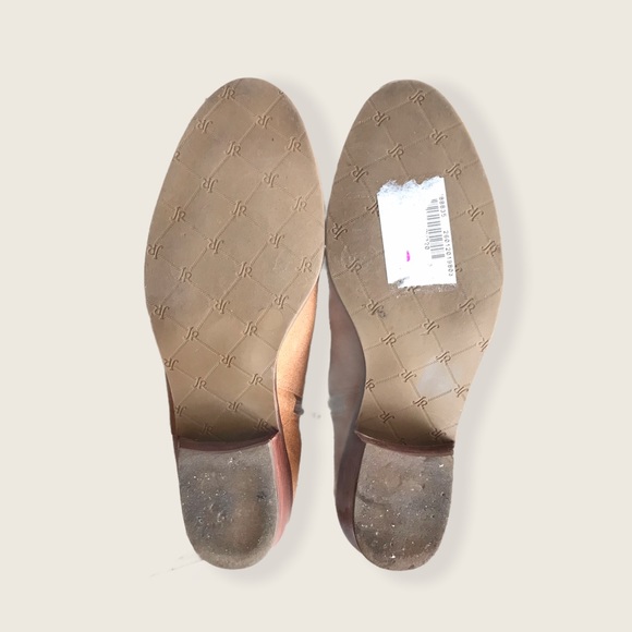 Jack Rogers Bailee Tan Suede Wood Heeled Classic Casual Zip Up Ankle Booties - Picture 13 of 16